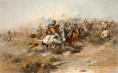 Slaget vid Little Bighorn, juni 1876, publicerad 1905